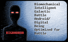 Biomechanical Intelligent Galactic Battle Android/Digital Being Optimized for Battle
